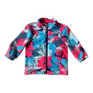 Columbia Kids Fleece Jacket – Teal Abstract Print – Size 6-12M
